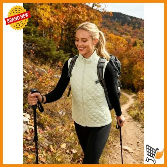 Lightweight Quilted Packable Vest Sleeveless Jacket Women's Outdoor